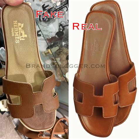 hermes slippers fake vs real|are hermes oran sandals real.